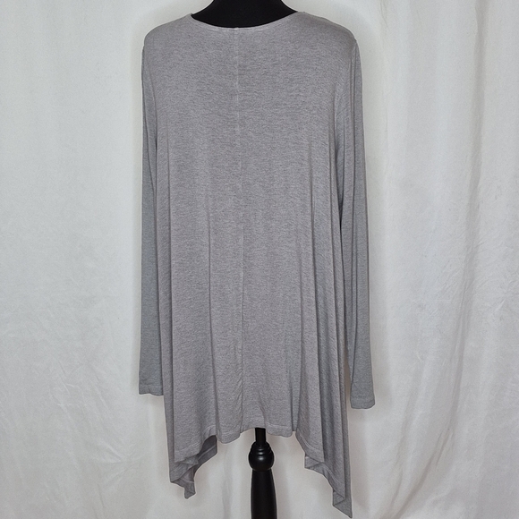 Bryn Walker Light Gray Shark Bite Tunic - Size L - Picture 5 of 10